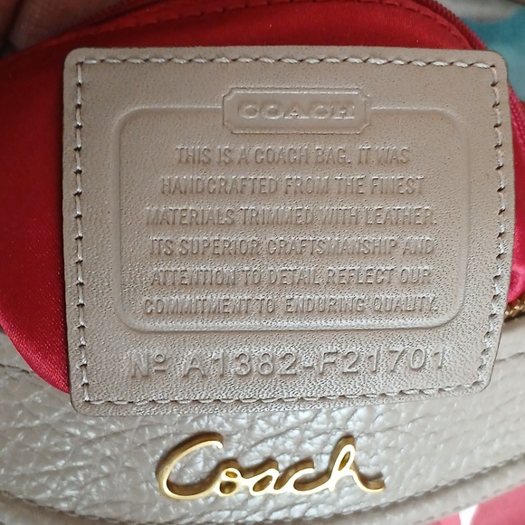 Coach Ashley Red and Pink Patterned Shoulder Bag - Picture 8 of 8